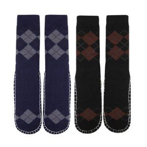 Men's 2-Pack Knitted Slipper Socks